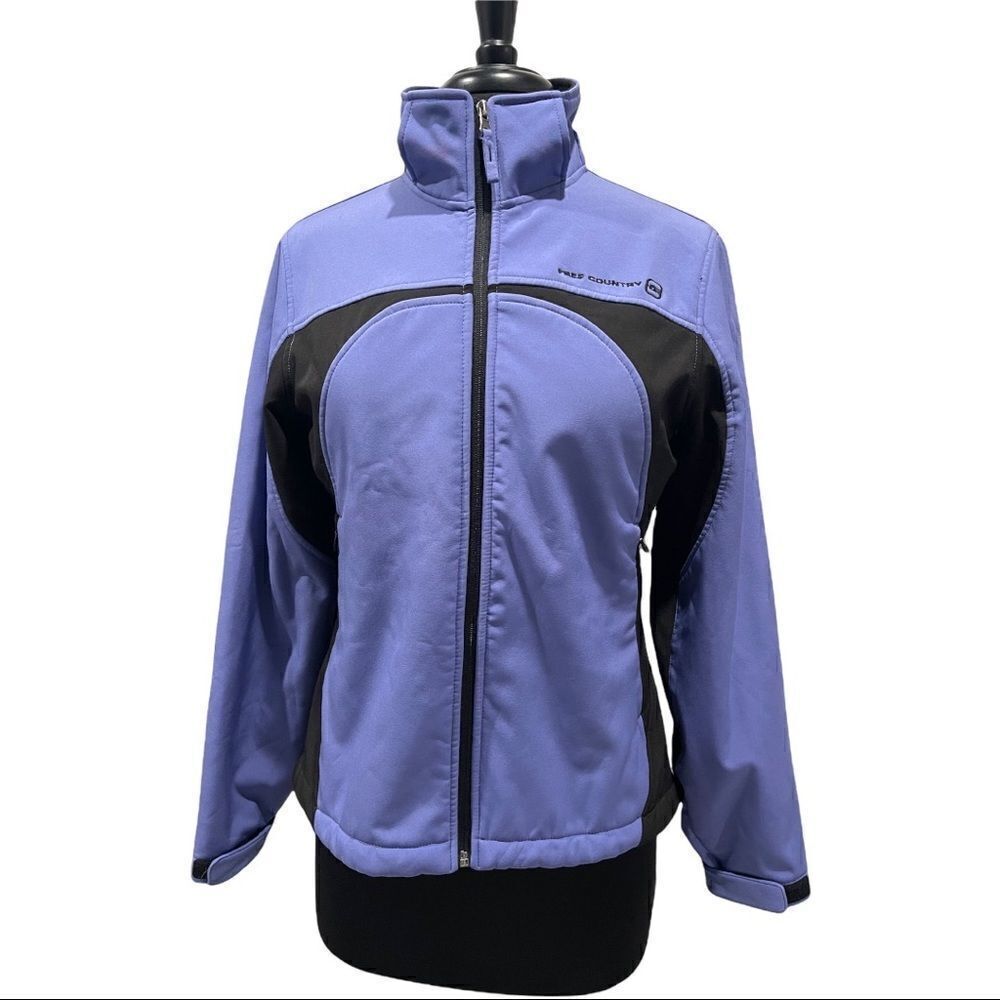 𝅺Free Country Purple And Black Softshell Jacket Sz S